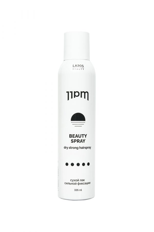 LAROS BEAUTY Сухой лак сильной фиксации 11PM Beauty spray, 335 мл