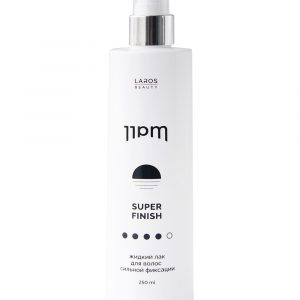 LAROS BEAUTY Жидкий лак для волос сильной фиксации 11PM Super Finish, 250 мл