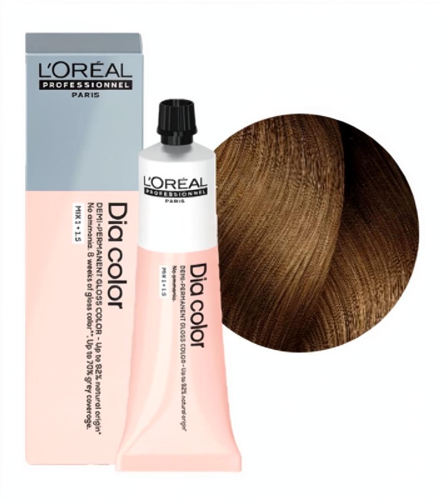 L'OREAL PROFESSIONNEL 8.13 DIA COLOR КРАСИТЕЛЬ-БЛЕСК БЕЗ АММИАКА СВЕТЛЫЙ БЛОНДИН ПЕПЕЛЬНО-ЗОЛОТИСТЫЙ, 60мл