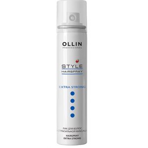 OLLIN PROFESSIONAL STYLE Лак для волос экстрасильной фиксации, 75мл
