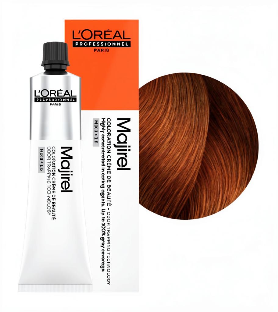L'OREAL PROFESSIONNEL 7.4 MAJIREL СТОЙКАЯ КРАСКА ДЛЯ ВОЛОС БЛОНДИН МЕДНЫЙ, 60мл
