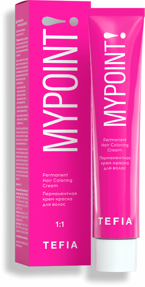 TEFIA PROFESSIONNEL 9/4 MYPOINT СТОЙКАЯ КРЕМ-КРАСКА ДЛЯ ВОЛОС ОЧЕНЬ СВЕТЛЫЙ БЛОНДИН МЕДНЫЙ, 60мл — изображение 2