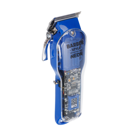 DEWAL PRO NEON BLUE Машинка для стрижки аккумсет, 6000 обмин, нож 45 мм, 0,8 - 2,0 мм, 6 насадок — изображение 2