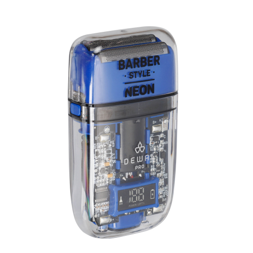 DEWAL PRO NEON BLUE Шейвер для проработки контуров бороды аккум, 7000обмин,2 бр.гол — изображение 2