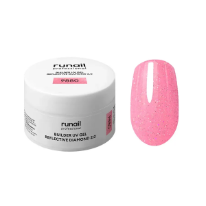 RUNAIL Моделирующий УФ-гель светоотражающий BUILDER UV GEL REFLECTIVE DIAMOND 2.0, 15г №9880