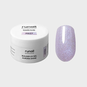 RUNAIL Моделирующий УФ-гель c шиммером BUILDER UV GEL AURORA SHINE, 15г №9827