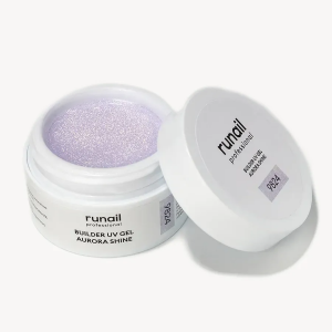 RUNAIL Моделирующий УФ-гель c шиммером BUILDER UV GEL AURORA SHINE, 15г №9824