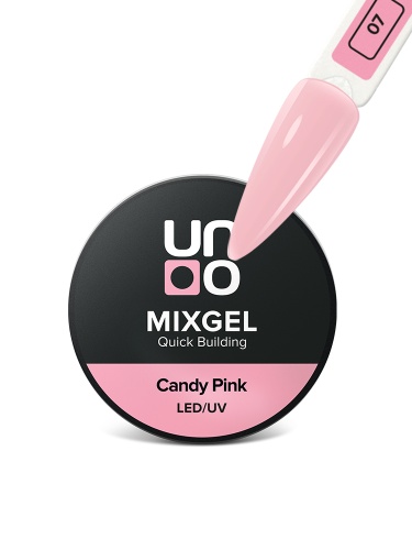 UNO Полиакриловый гель MIXGEL Candy Pink, камуфлирующий, шайба 30г