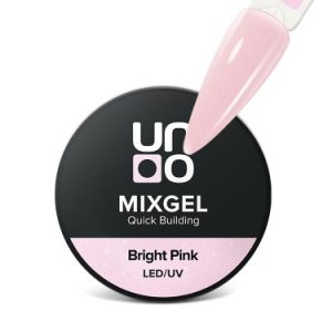 UNO Полиакриловый гель MIXGEL Bright Pink, камуфлирующий, шайба 30г