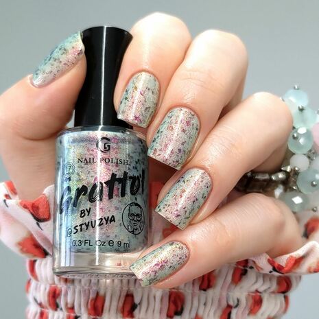 GRATTOL Лак для ногтей со слюдой Color Nail Polish Just Because, 9мл