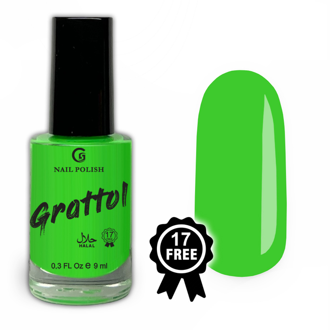 GRATTOL Лак для ногтей с неоновым эффектом Color Nail Polish Poisonous Green