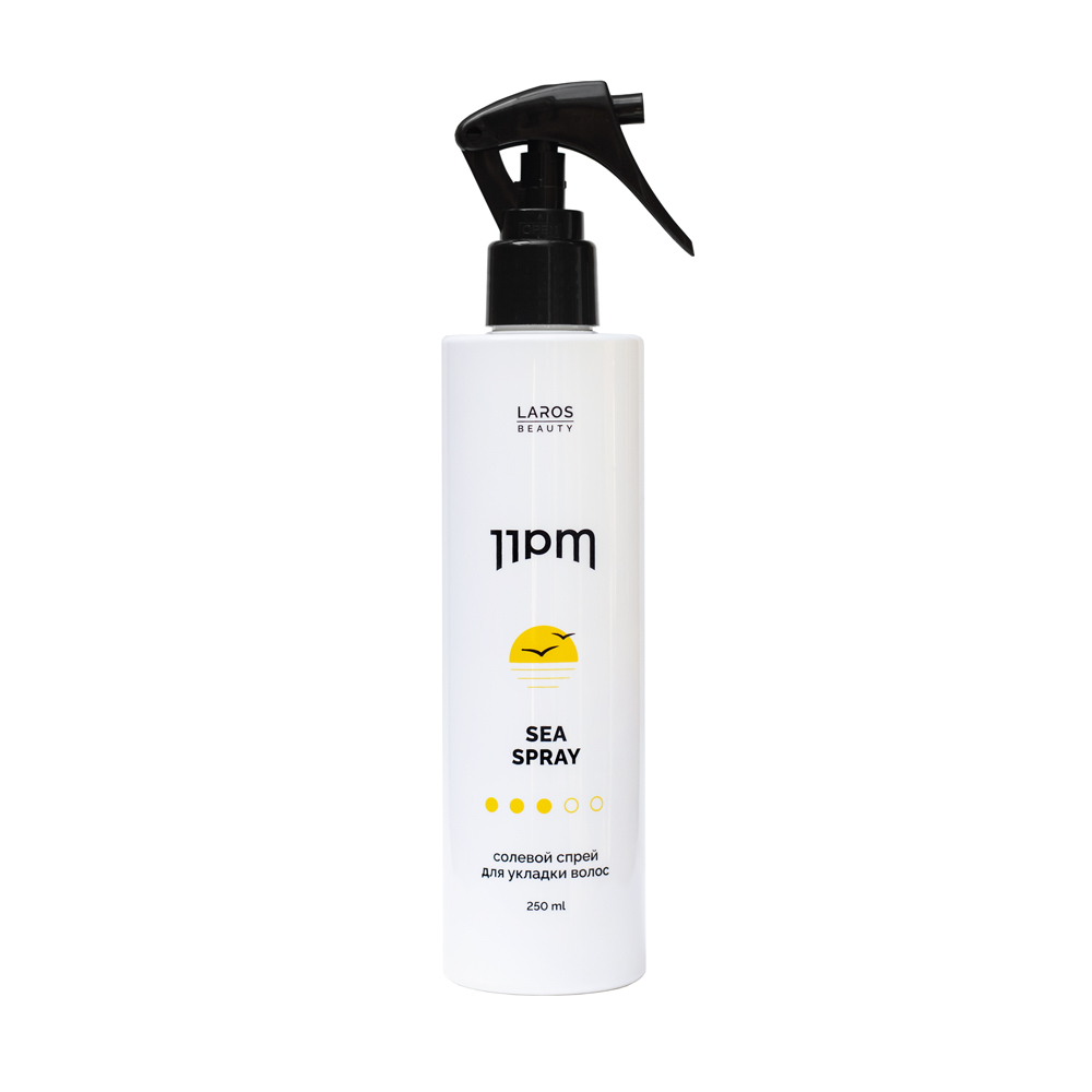 LAROS BEAUTY Солевой спрей для укладки волос 11PM Sea Spray, 250мл
