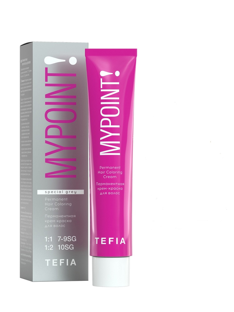 TEFIA PROFESSIONNEL 6/00 MYPOINT КРЕМ-КРАСКА ДЛЯ СЕДЫХ ВОЛОС ТЕМНЫЙ БЛОНДИН НАТУРАЛЬНЫЙ, 60мл — изображение 2
