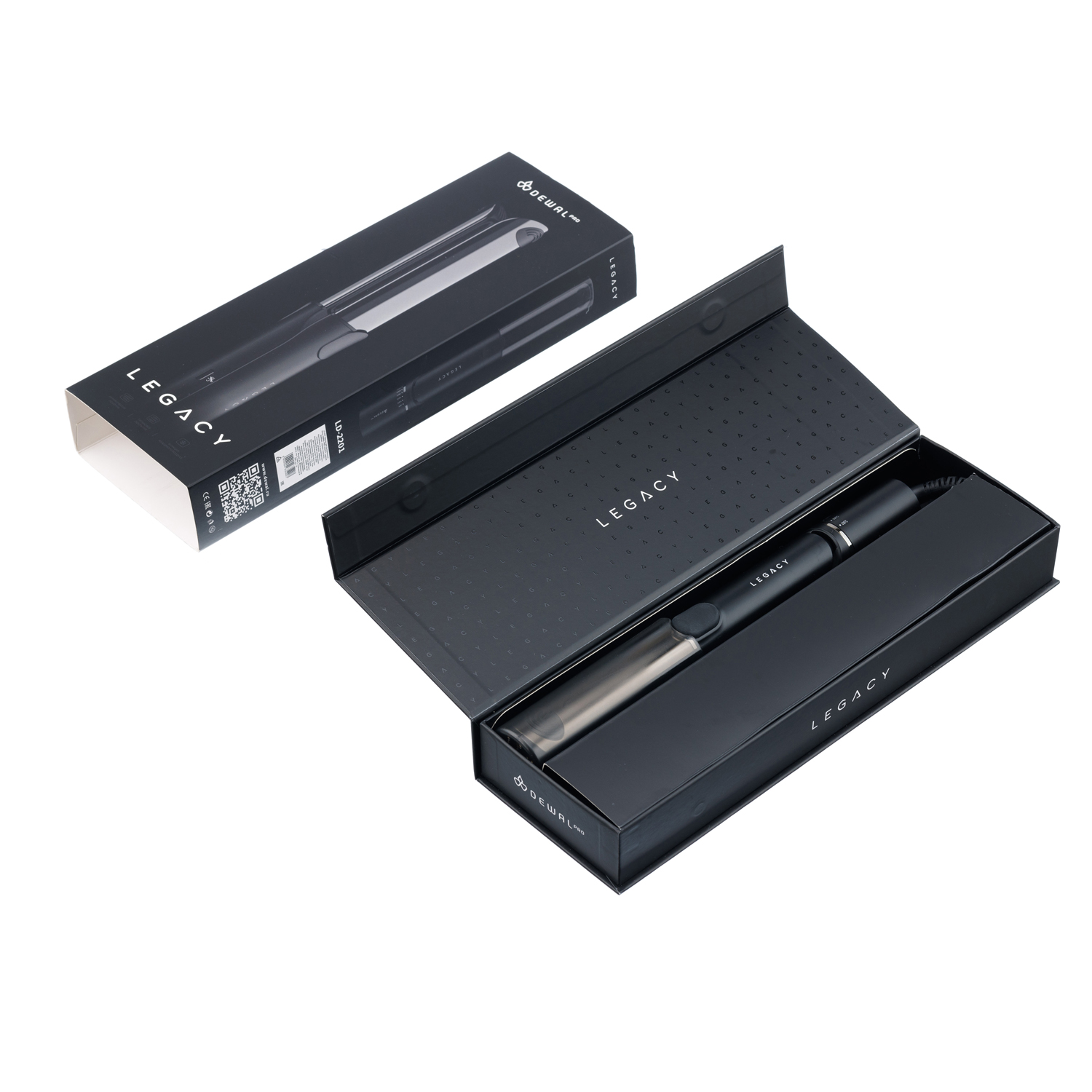 DEWAL PRO Щипцы для выпрямления волос LEGACY, черный, 24х95мм, керамич пластины, 60Вт LD-2201 — изображение 6