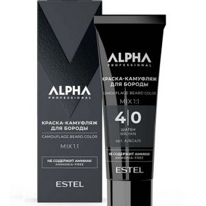 ESTEL PROFESSIONNEL 4/0 ALPHA PRO Краска-камуфляж для бороды, 40мл
