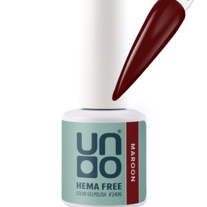 UNO HEMA FREE Гель-лак 2406 Темно-бордовый - Maroon, 10 г