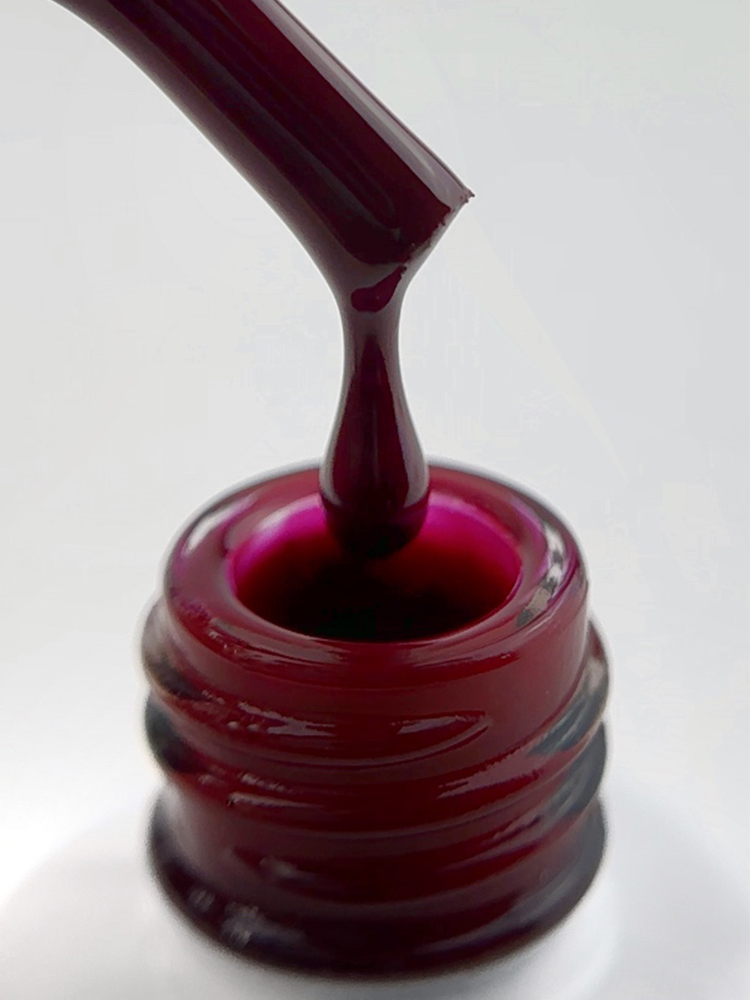 UNO HEMA FREE Гель-лак 2406 Темно-бордовый - Maroon, 10 г — изображение 2