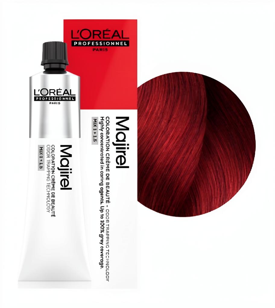 L'OREAL PROFESSIONNEL 6.66 MAJIREL СТОЙКАЯ КРАСКА ДЛЯ ВОЛОС ТЕМНЫЙ БЛОНДИН ГЛУБОКИЙ КРАСНЫЙ, 60мл