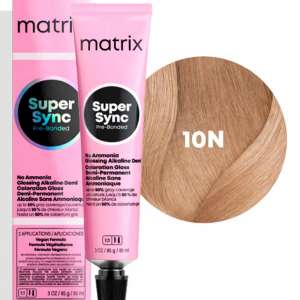 MATRIX PROFESSIONAL 10N SUPER SYNC PRE-BONDED ТОНИРУЮЩАЯ КРАСКА ДЛЯ ВОЛОС БЕЗ АММИАКА ОЧЕНЬ ОЧЕНЬ СВЕТЛЫЙ БЛОНДИН, 90мл