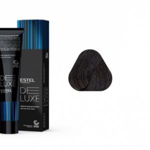 ESTEL PROFESSIONNEL 4/71 DE LUXE СТОЙКАЯ КРЕМ-КРАСКА ДЛЯ ВОЛОС ШАТЕН КОРИЧНЕВО-ПЕПЕЛЬНЫЙ, 60мл