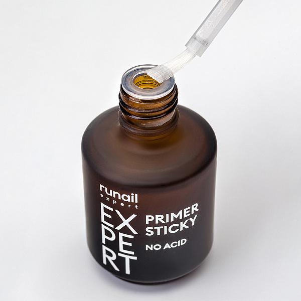 RUNAIL Праймер бескислотный с липким слоем Primer sticky Expert №151, 15 мл флакон — изображение 3