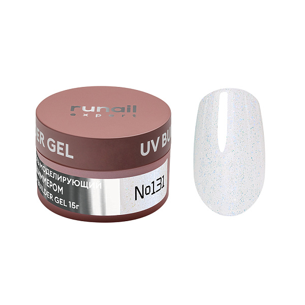 RUNAIL Гель моделирующий с шиммером UV BUILDER GEL Expert №131, 15г банка