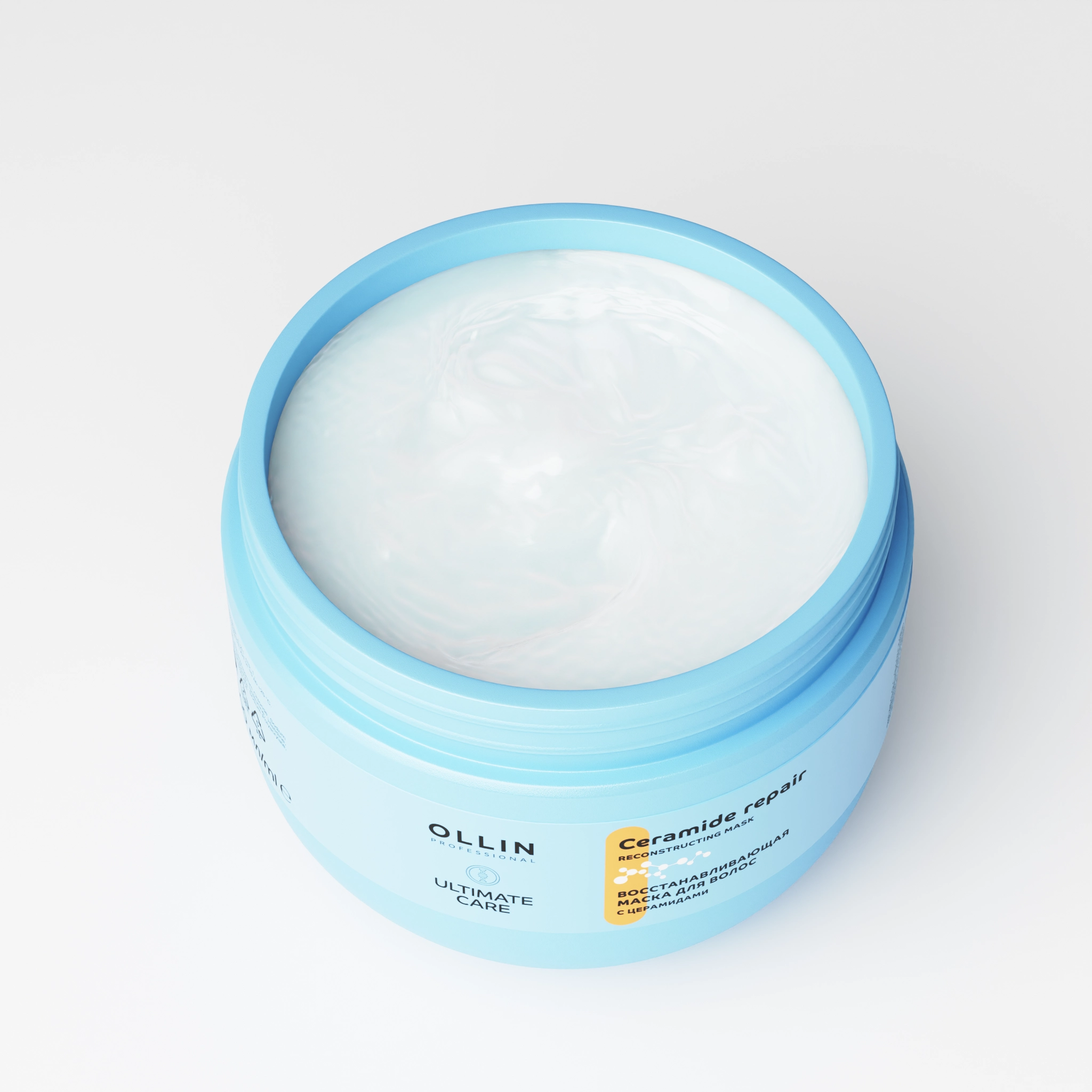 OLLIN PROFESSIONAL ULTIMATE CARE Восстанавливающая маска для волос с церамидами, 500мл — изображение 2