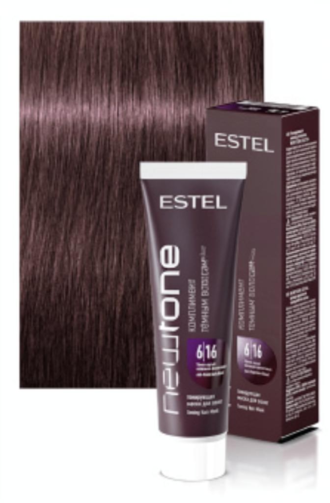 ESTEL PROFESSIONNEL NEWTONE 6/16 Тонирующая маска для волос Тёмно-русый пепельно-фиолетовый, 60мл