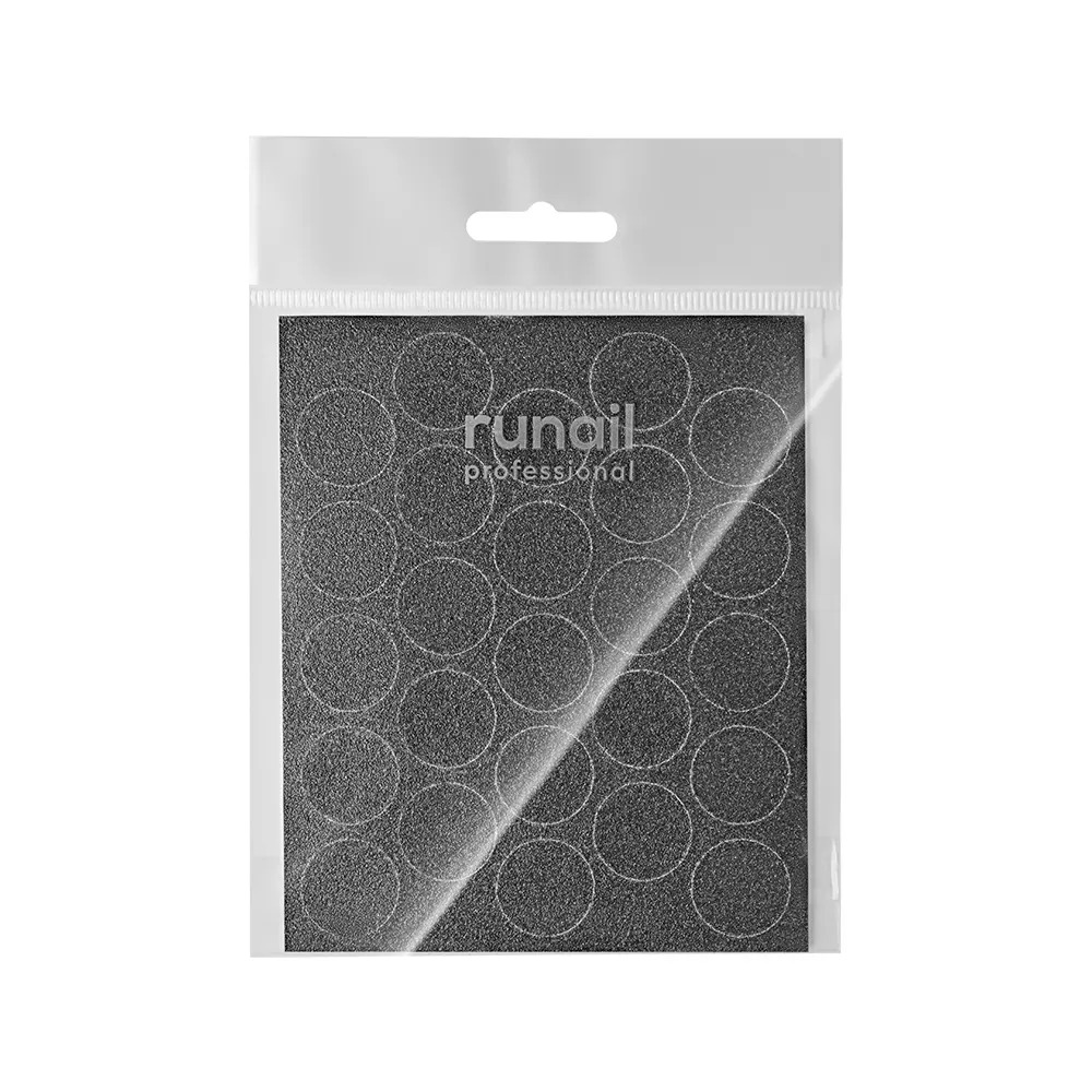 RUNAIL Сменные файлы (цвет: чёрный), размер М (20 мм), 100 грит, 50шт. №7033 — изображение 3